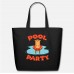 Otter Pool Party Float Summer I Funny Design Pool Black Eco-Friendly Tote Bag